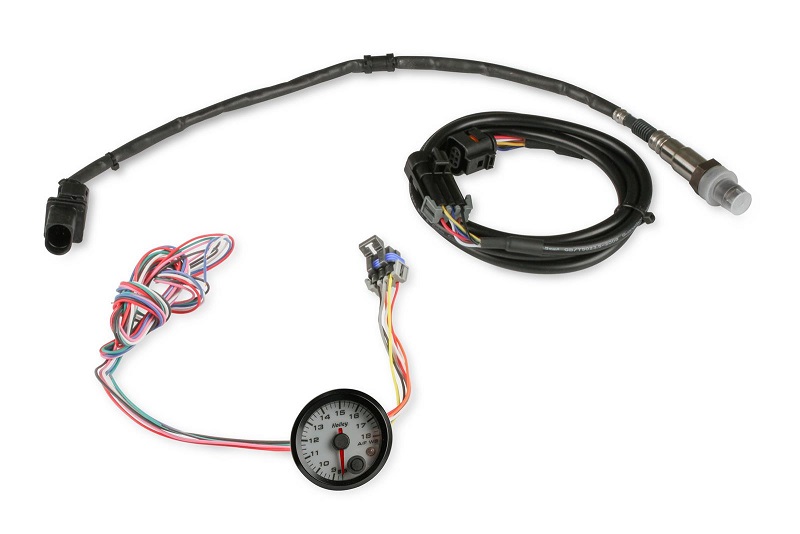 Holley EFI White Air/Fuel ratio Analog Display Gauge-Sensor Kit